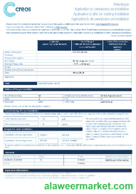 Luxembourg Creos gas business utility bill template in Word and PDF formats